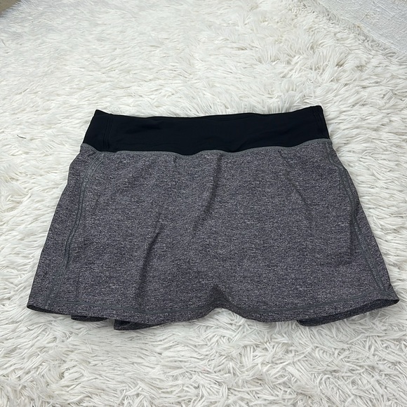 Lululemon Pace Rival Skirt (Tall) *No Panels 15" Heather Lux Multi Black / Black - Picture 1 of 7